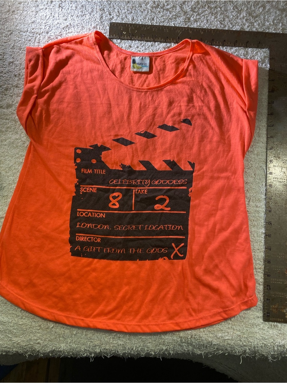 Women's Neon Orange Muscle Tee